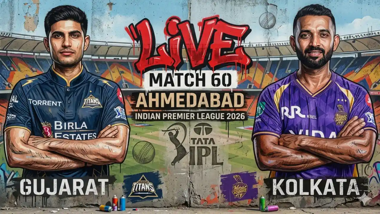KKR vs GT Live Score | Match 60 | IPL 2026