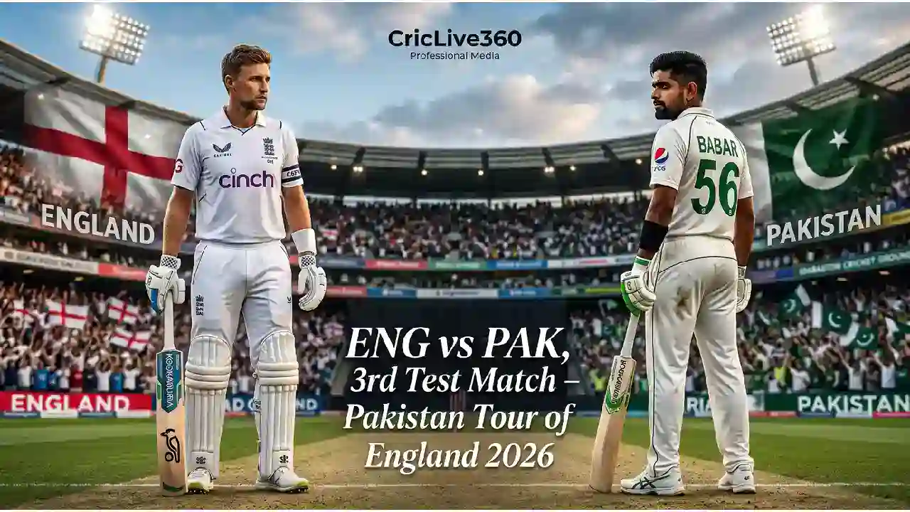 ENG vs PAK, 3rd Test Match 2026: Preview, Prediction & Teams