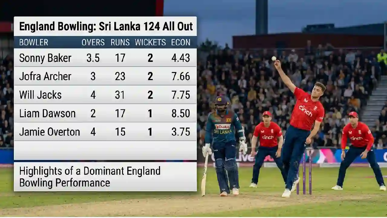 England bowling performance against Sri Lanka in third T20I 2026