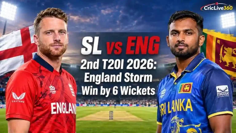 SL vs ENG 2nd T20I 2026: England Storm Win by 6 Wickets