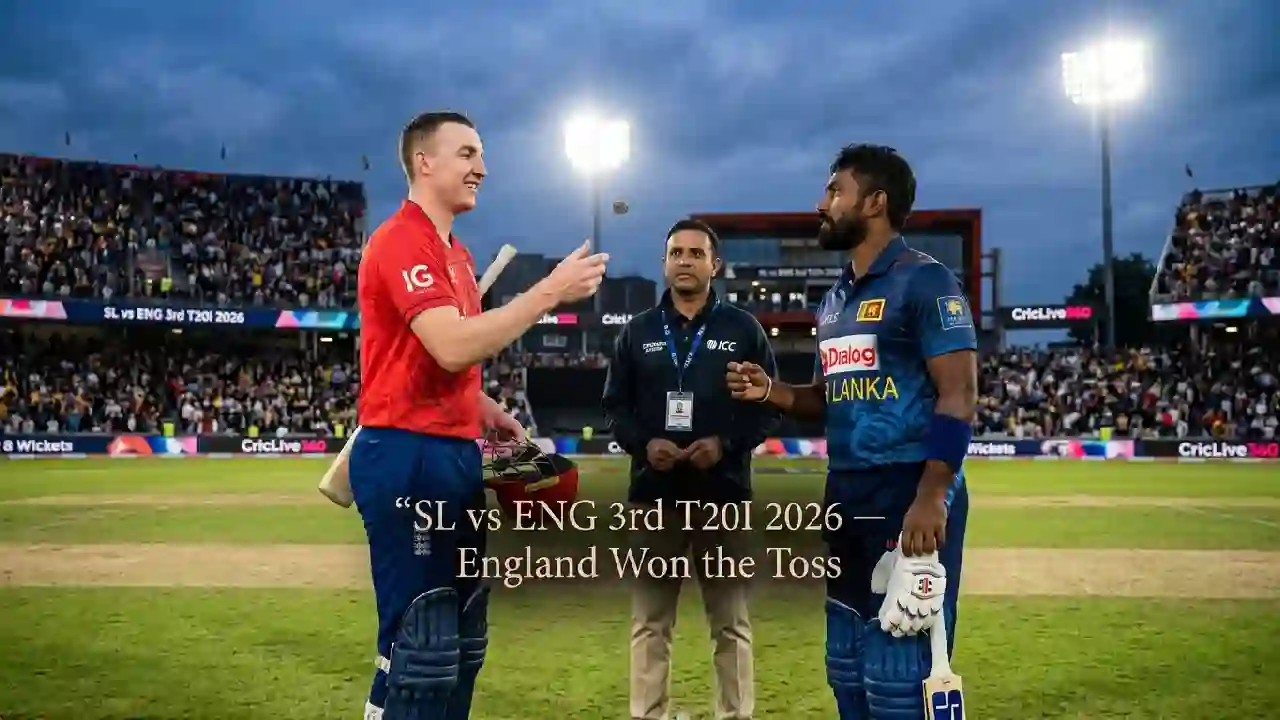 England and Sri Lanka captains at the toss in SL vs ENG 3rd T20I 2026