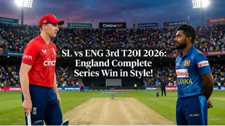 SL vs ENG 3rd T20I 2026 England win by 8 wickets