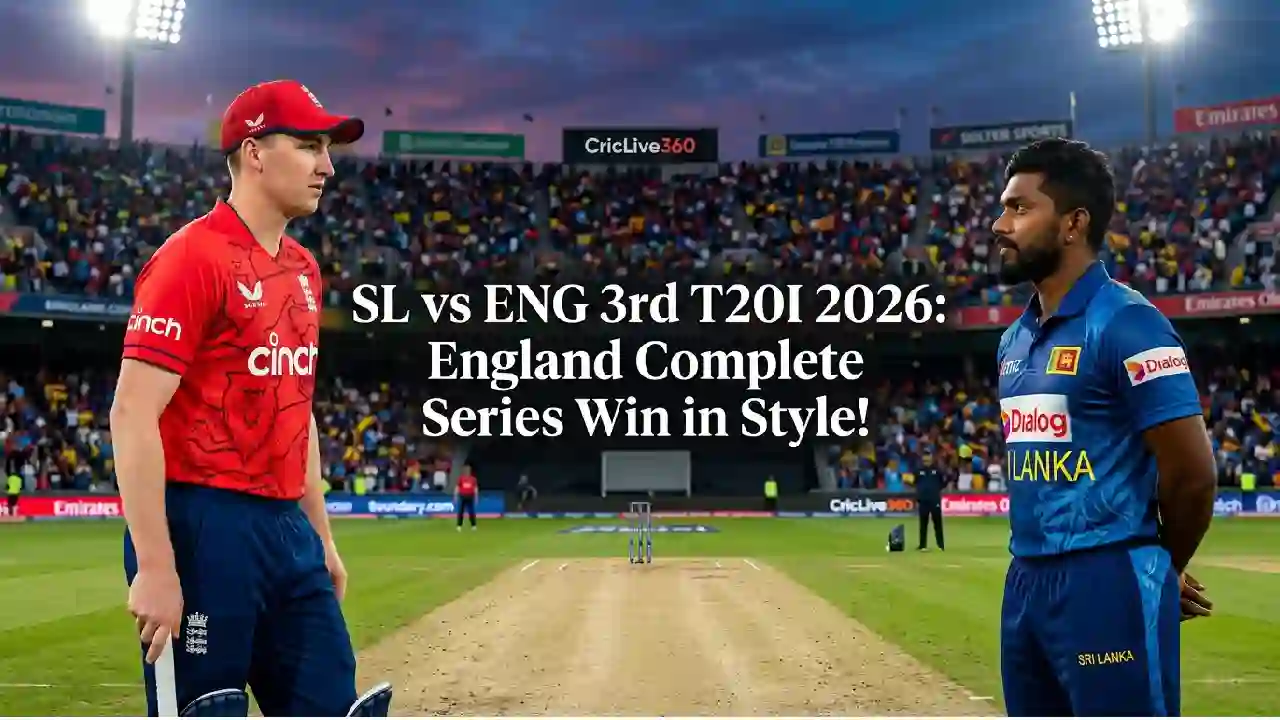 SL vs ENG 3rd T20I 2026 England win by 8 wickets