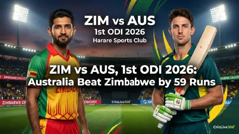 ZIM vs AUS, 1st ODI 2026: Australia Win by 59 Runs
