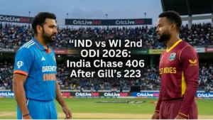 IND vs WI 2nd ODI 2026: India Chase 406 After Gill’s 223