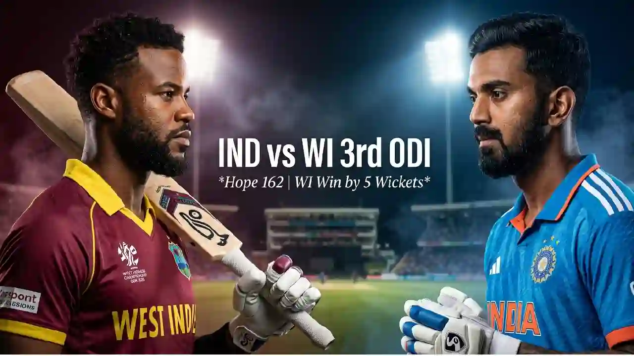 IND vs WI 3rd ODI: Shai Hope Hits 162 as West Indies Beat India