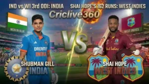 Shai Hope and India players during the IND vs WI 3rd ODI 2026