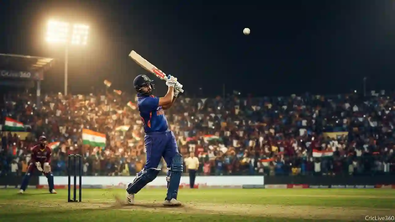 Abhishek Sharma celebrates his half-century in the IND vs WI 3rd T20I 2026.