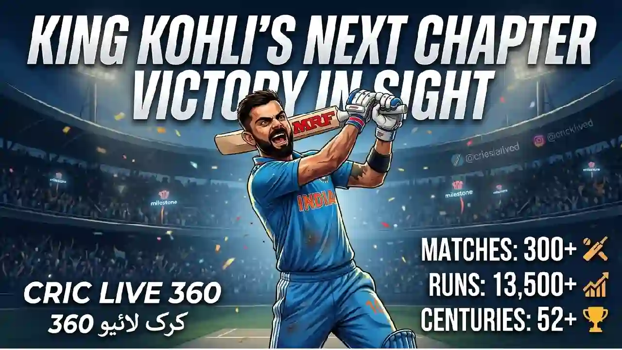 Virat Kohli batting for India in the Men's ODI Cricket World Cup