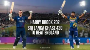 Harry Brook scores 202 as Sri Lanka chase 430 to beat England