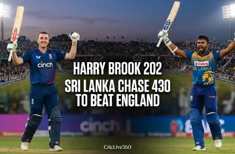 Harry Brook 202 Runs: Sri Lanka Chase 430 to Beat England